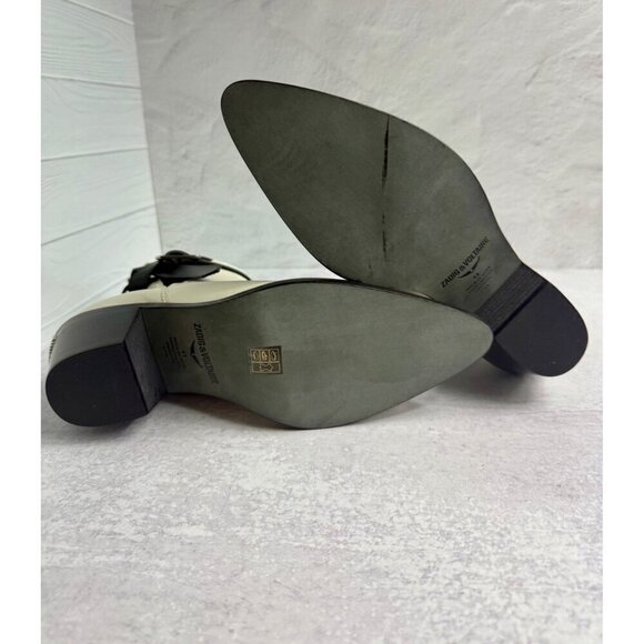 Zadig & Voltaire Boots Women's Size FR 41/US 10‎ White Tyler Cecilia Vintage - Picture 7 of 13